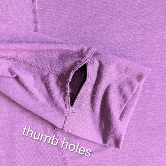 🔥$10 Bundled🔥Paradox Merino Blend Quarter-zip Winter Base Layer Size M Purple - Picture 10 of 11